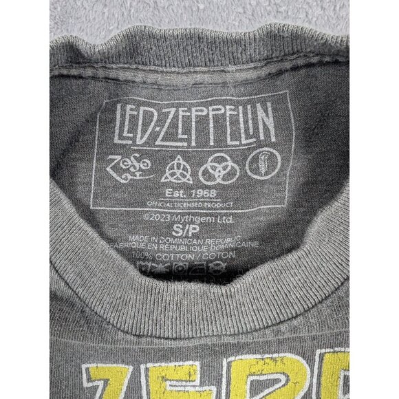 Led Zeppelin Official T Shirt Adult Small Gray Rock Y2k Band London Guitar - Picture 3 of 7